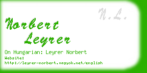 norbert leyrer business card